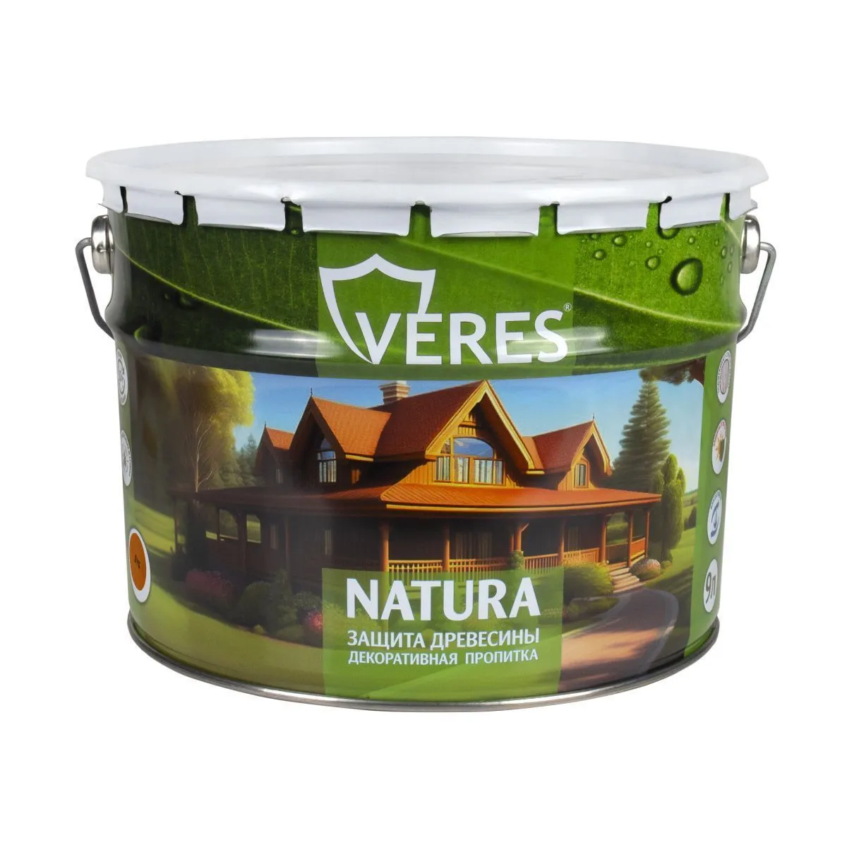 ПРОПИТКА ДЕКОРАТИВНАЯ "NATURA" ДУБ 9 Л (1) "VERES"