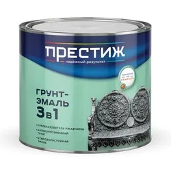 ГРУНТ- ЭМАЛЬ ПО РЖАВЧИНЕ СИНЯЯ  1,9 КГ (1/6) "ПРЕСТИЖ"