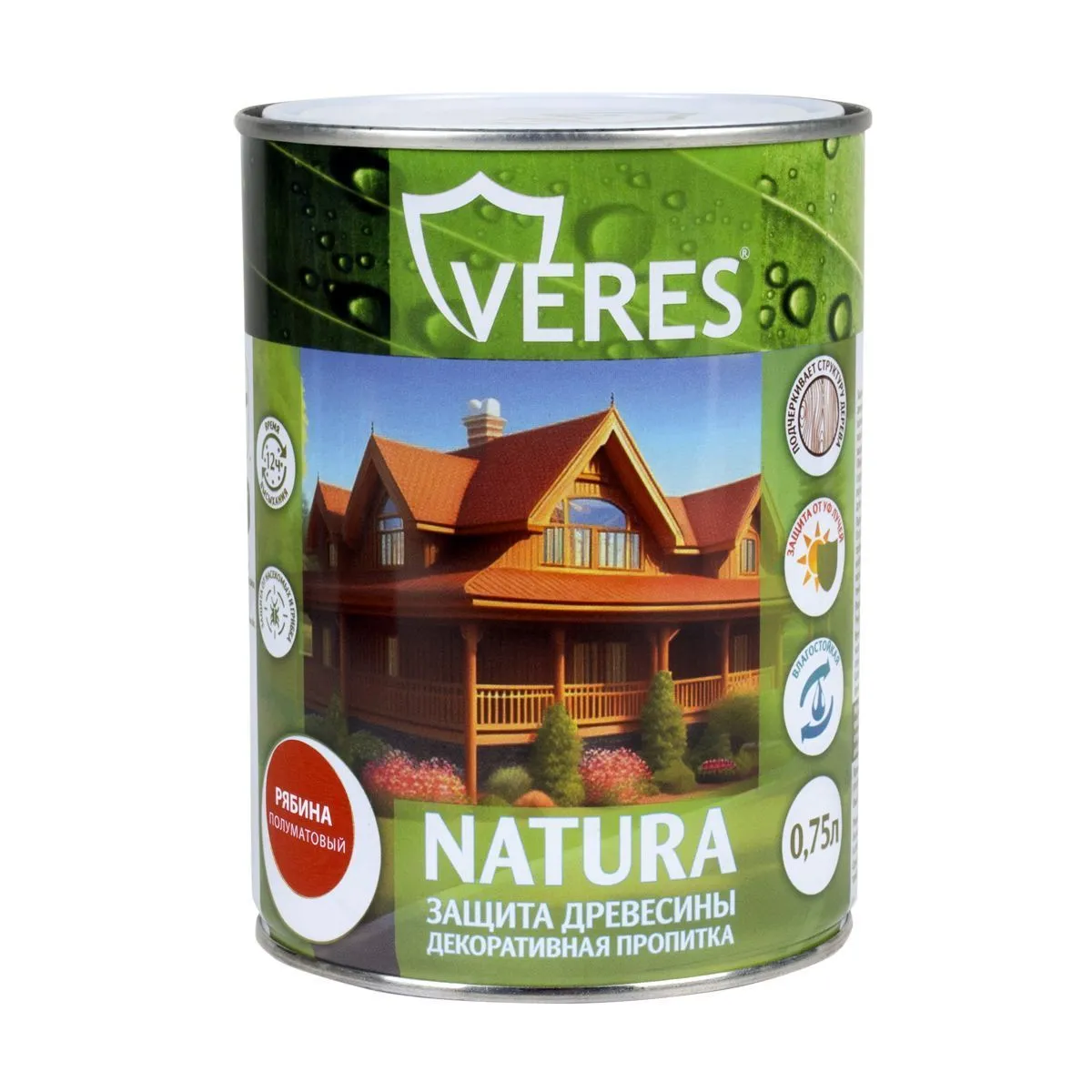ПРОПИТКА ДЕКОРАТИВНАЯ "NATURA" РЯБИНА 0,75 Л (1/8) "VERES"