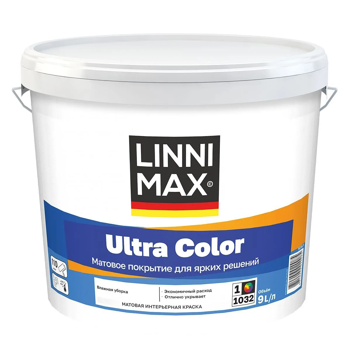 КРАСКА ИНТЕРЬЕРНАЯ "ULTRA COLOR" БАЗА 1 (БЕЛАЯ) 9 Л (1) "LINNIMAX"