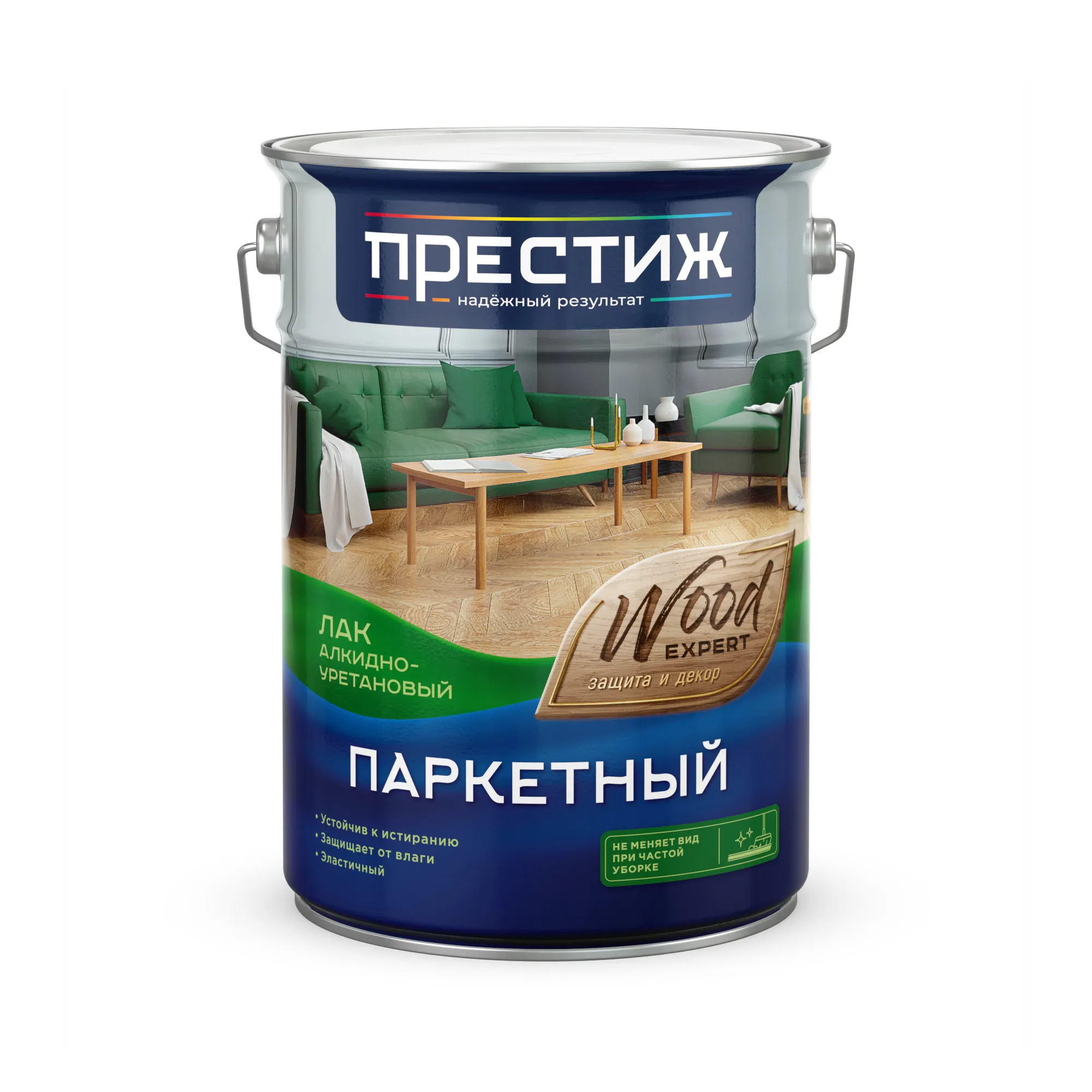ЛАК ПАРКЕТНЫЙ ПОЛУМАТОВЫЙ 5 Л (1/2) "ПРЕСТИЖ"
