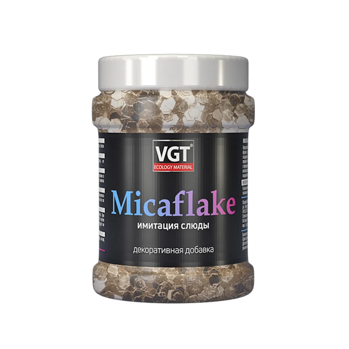 ДОБАВКА ДЛЯ ДЕКОР. ШТУКАТУРОК "VGT MICAFLAKE" ИМИТАЦИЯ СЛЮДЫ 2000 МКМ (ЗОЛОТИСТЫЙ) 0,04 КГ (6)