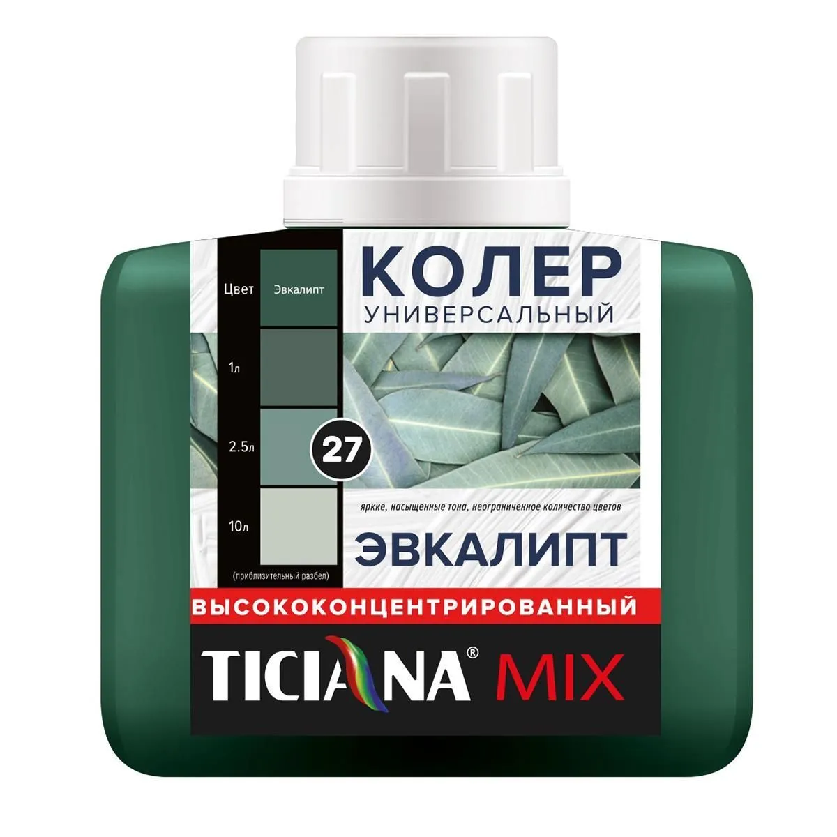 КОЛЕР УНИВЕРСАЛЬНЫЙ №27 ЭВКАЛИПТ 80 МЛ (12) "TICIANA"