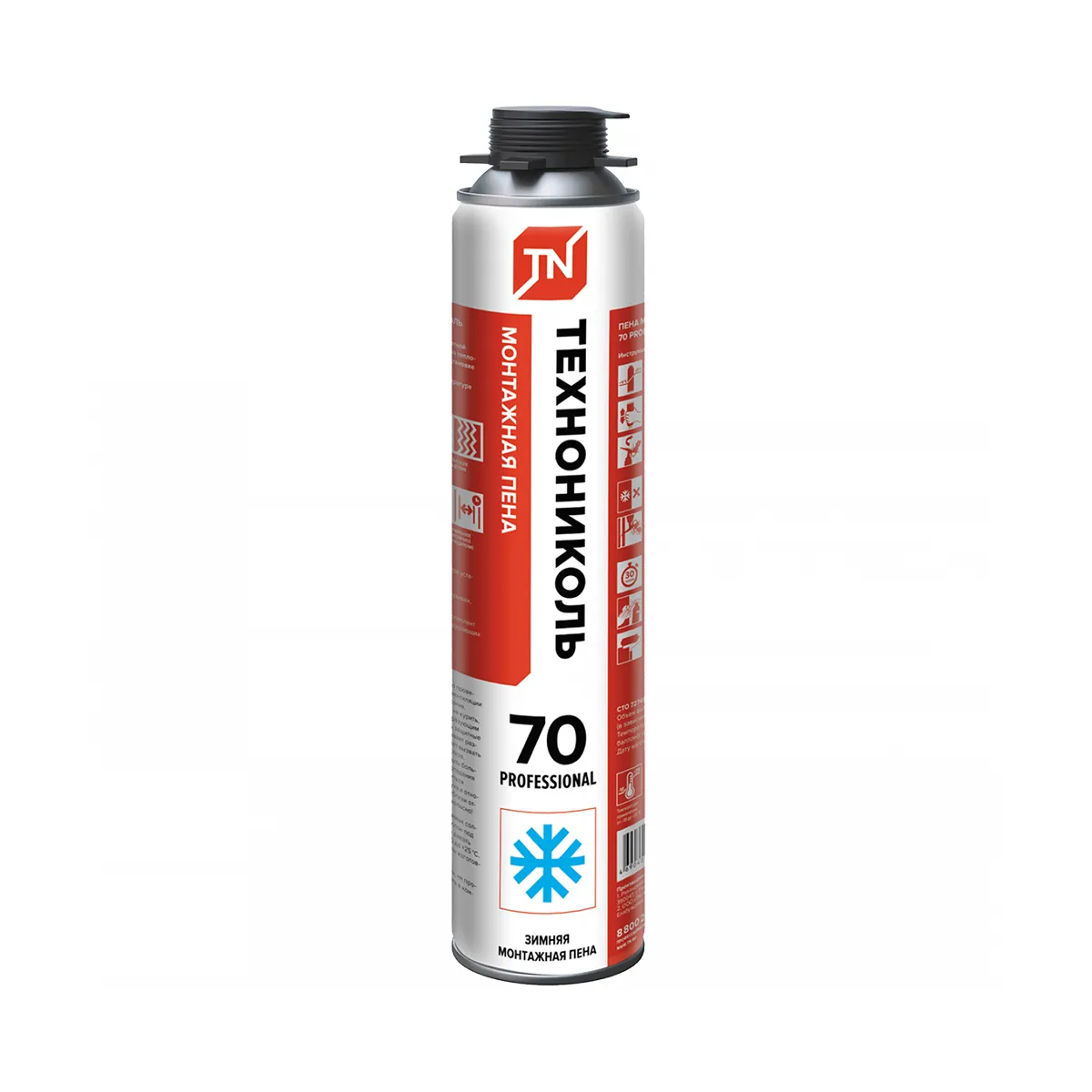 ПЕНА МОНТАЖНАЯ "PROFESSIONAL 70" ПРОФИ 885 Г ЗИМНЯЯ (12/816) "ТЕХНОНИКОЛЬ"