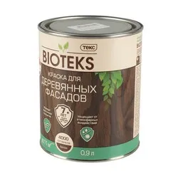 КРАСКА ДЛЯ ДЕРЕВЯННЫХ ФАСАДОВ "БИОТЕКС" П/ГЛЯНЦ. БАЗА A  0,9 Л (1/6) ТЕКС