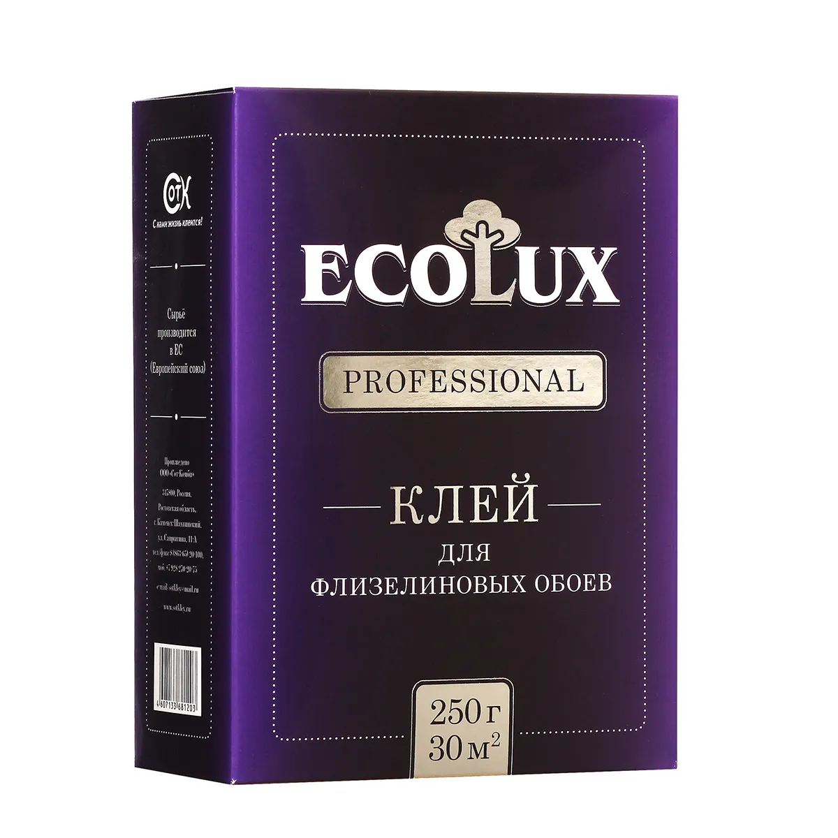 КЛЕЙ ОБОЙНЫЙ "ECOLUX PROFESSIONAL" ФЛИЗЕЛИН 250 Г (20)