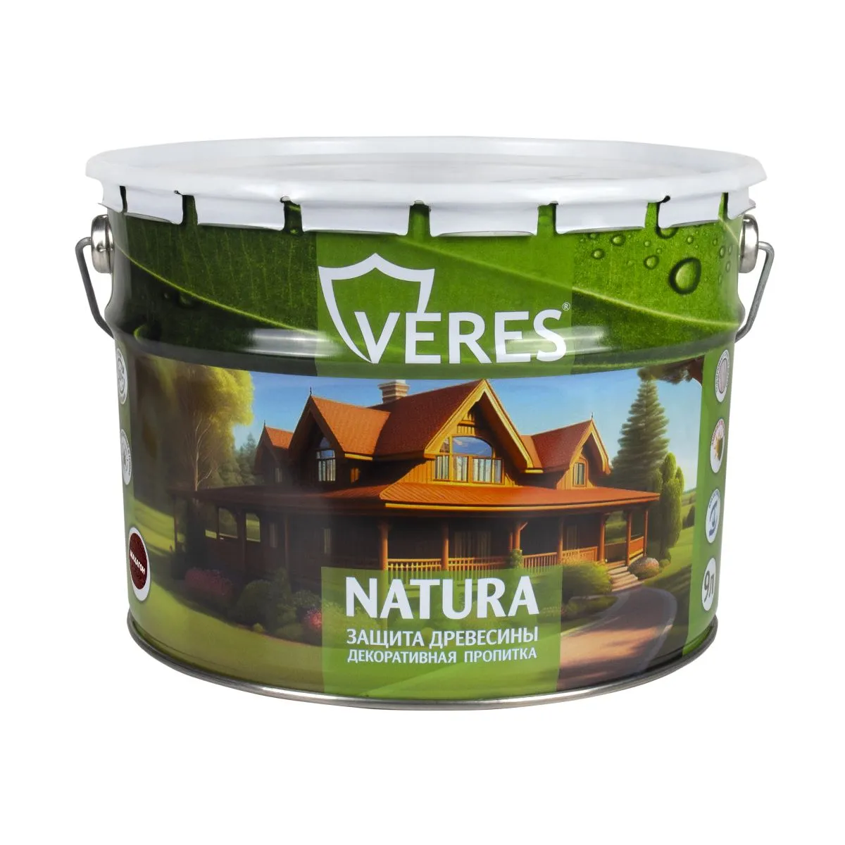 ПРОПИТКА ДЕКОРАТИВНАЯ "NATURA" МАХАГОН 9 Л (1) "VERES"