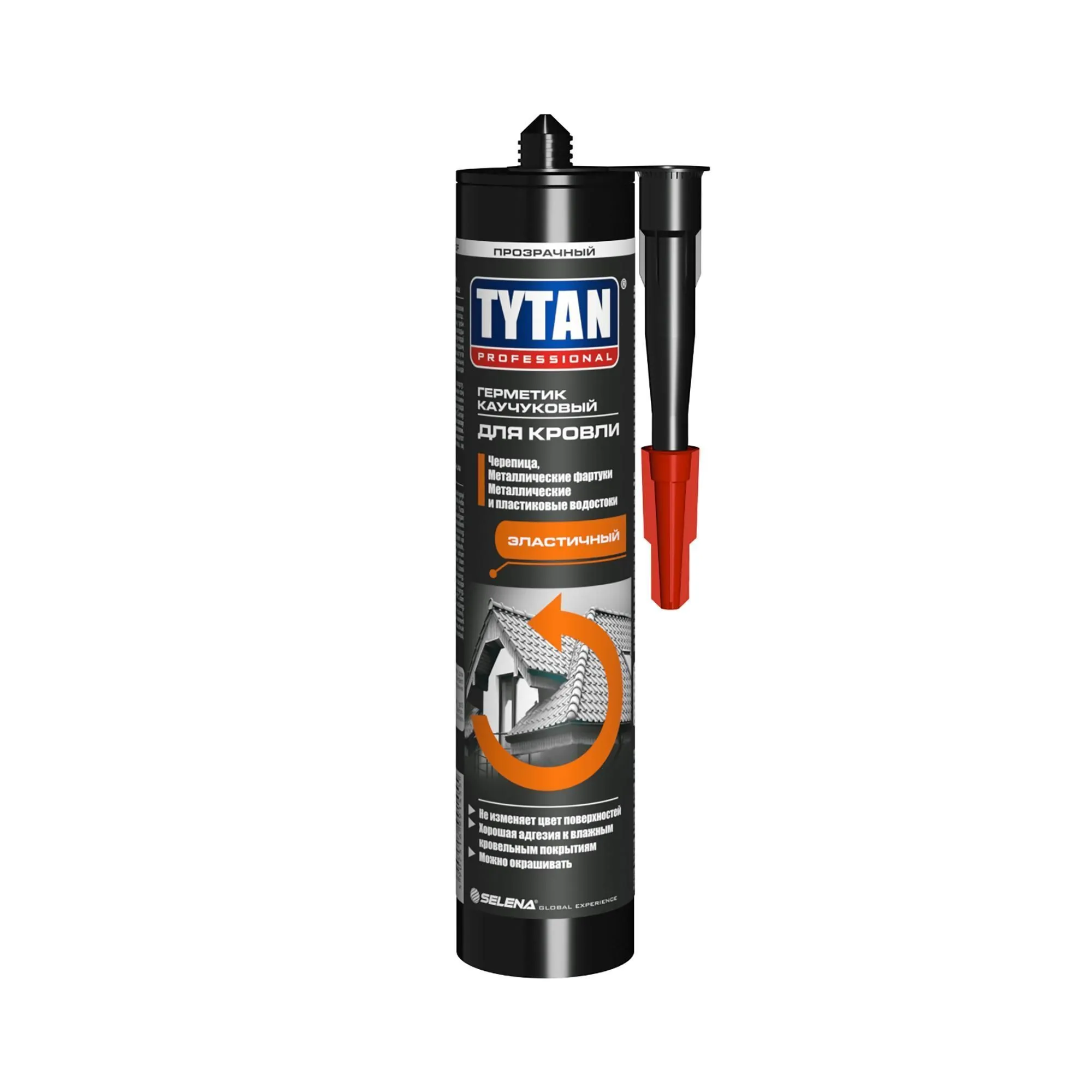 ГЕРМЕТИК ДЛЯ КРОВЛИ КАУЧУКОВЫЙ ПРОЗРАЧН. 310 МЛ (12) "TYTAN PROFESSIONAL"