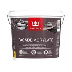 КРАСКА "FACADE ACRYLATE" БАЗА С  2,7 Л (1) ДЛЯ ФАСАДОВ "ТИККУРИЛА"