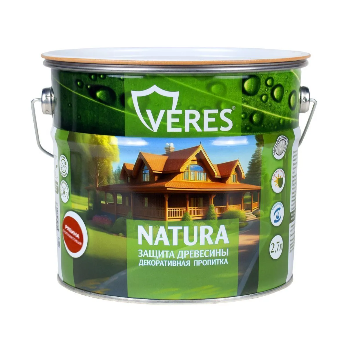 ПРОПИТКА ДЕКОРАТИВНАЯ "NATURA" РЯБИНА 2,7 Л (1/4) "VERES"