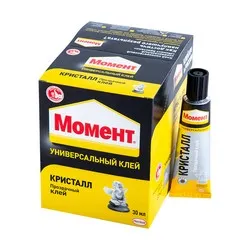 КЛЕЙ МОМЕНТ КРИСТАЛЛ   30 МЛ В ШОУ-БОКСЕ (10/120) ХЕНКЕЛЬ