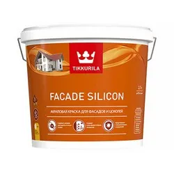 КРАСКА "FACADE SILICON"  2,7 Л (1) АКРИЛОВАЯ ДЛЯ ФАСАДОВ И ЦОКОЛЕЙ "ТИККУРИЛА"