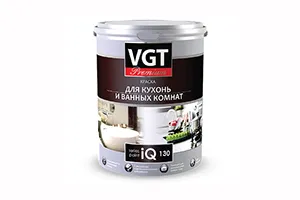 КРАСКА АКРИЛОВАЯ "PREMIUM" ДЛЯ КУХНИ И ВАННОЙ  IQ130  БАЗА А  2 Л/ 3,1 КГ (1/4) "ВГТ"