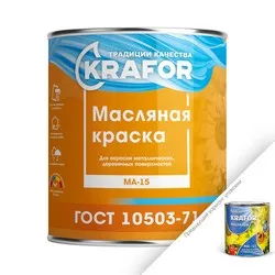 КРАСКА МА-15 ЧЕРНАЯ  2,5 КГ (1/6) "KRAFOR"