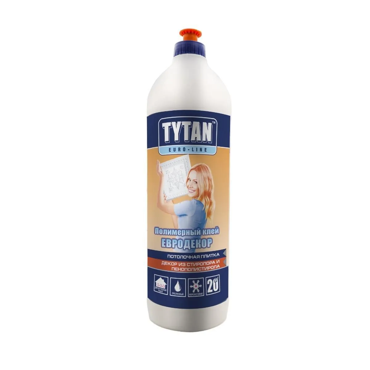 КЛЕЙ ПОЛИМЕРНЫЙ ЕВРОДЕКОР 1 Л (9) "TYTAN EURO-LINE"