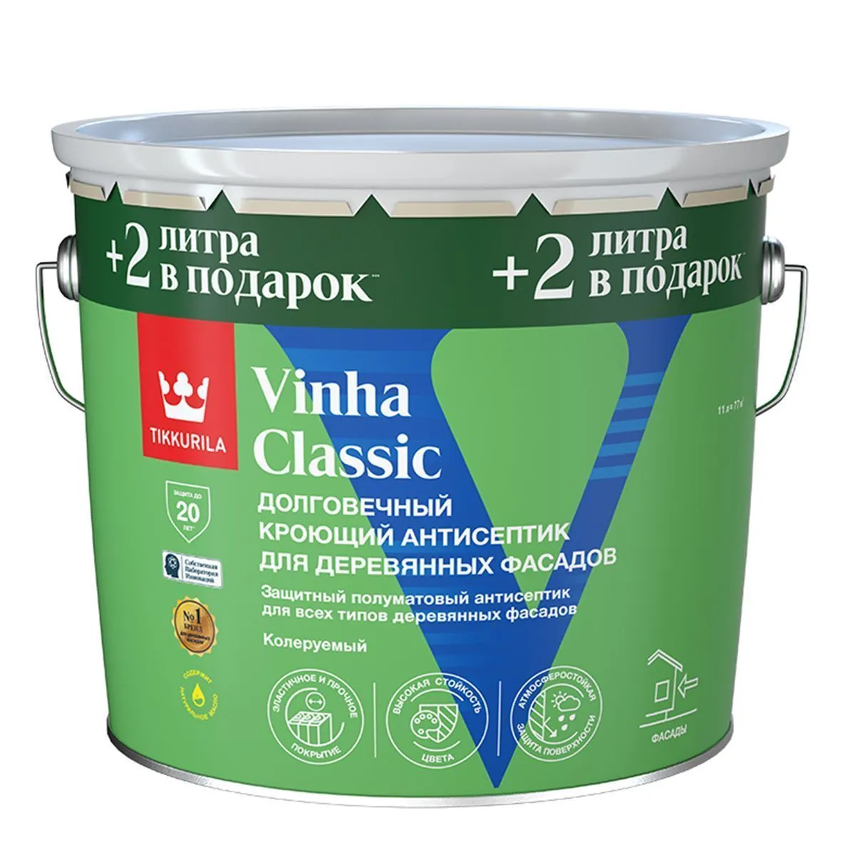 АНТИСЕПТИК "VINHA CLASSIC" БАЗА А 11 Л ФАСАДНЫЙ КРОЮЩИЙ (1) "ТИККУРИЛА"