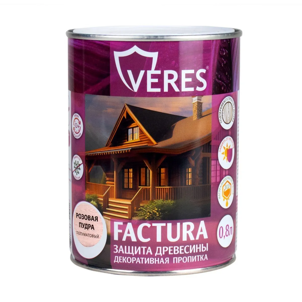 ПРОПИТКА ДЕКОРАТИВНАЯ "FACTURA" РОЗОВАЯ ПУДРА 0,8 Л (1/8) "VERES"