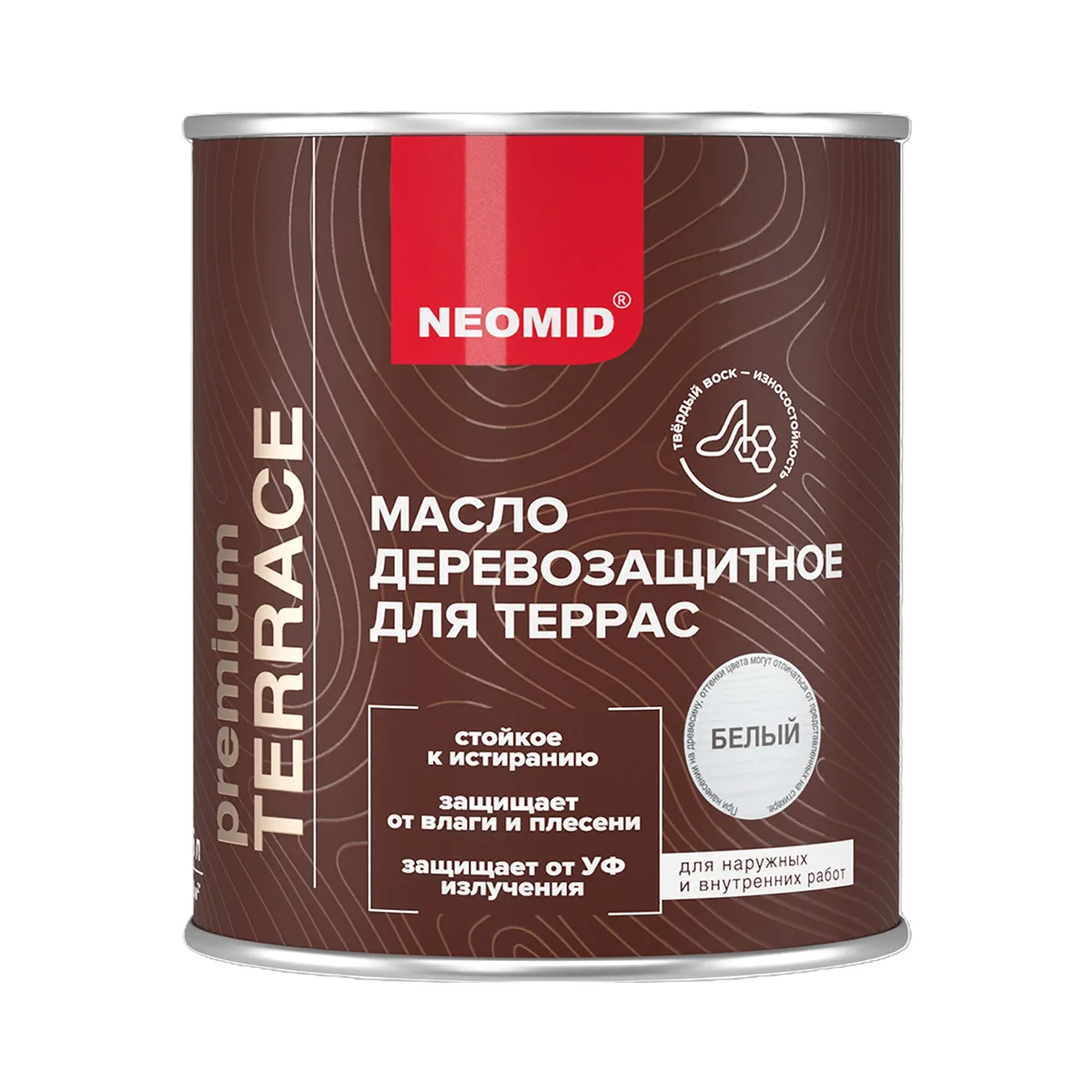 МАСЛО ДЛЯ ТЕРРАС "TERRACE" БЕЛЫЙ 0,75 Л (1/12) "NEOMID"