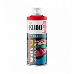 КРАСКА АЭРОЗОЛЬ  ДЛЯ МЕТАЛЛОЧЕРЕПИЦЫ RAL 6002 ЗЕЛЕНЫЙ ЛИСТ 520 МЛ (6) "KUDO" KU-06002-R