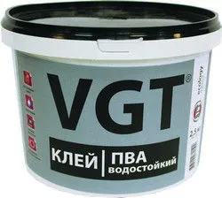 КЛЕЙ ПВА ВОДОСТОЙКИЙ 0,28 КГ (1/12) "ВГТ"
