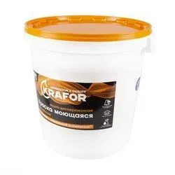 КРАСКА В/Д ЛАТЕКСНАЯ  ИНТЕР. МОЮЩАЯСЯ СУПЕРБЕЛАЯ 40 КГ (1) "KRAFOR"  (ОРАНЖ.)