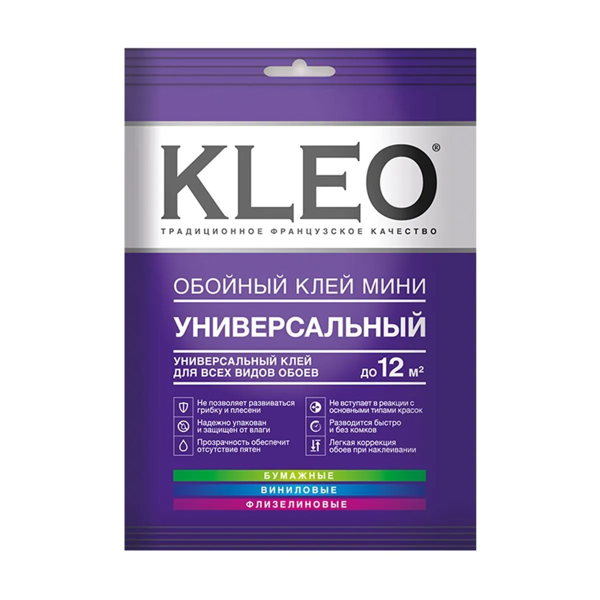 КЛЕЙ ДЛЯ ОБОЕВ УНИВЕРСАЛЬНЫЙ "МИНИ" 60 Г (1/60) "KLEO"