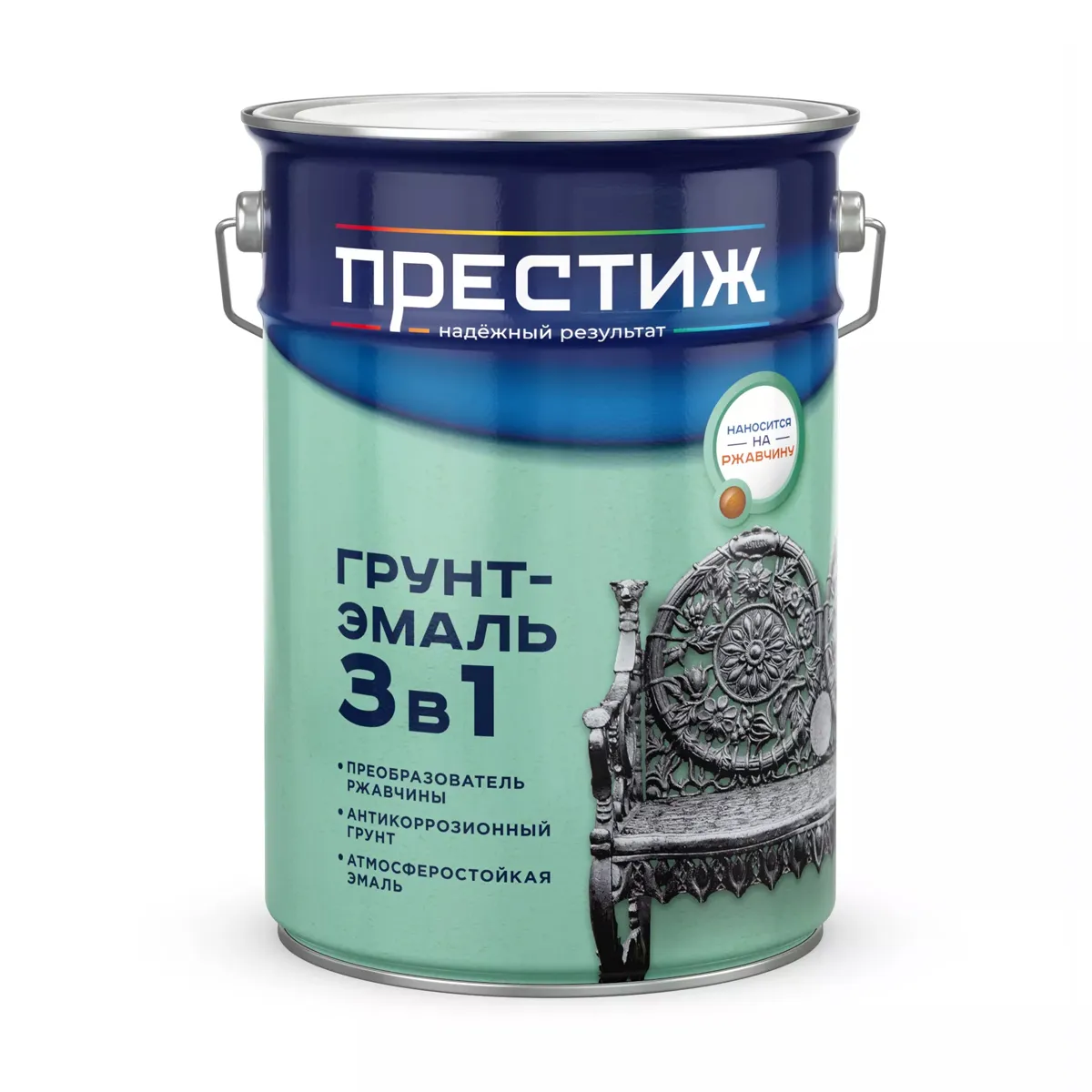 ГРУНТ- ЭМАЛЬ ПО РЖАВЧИНЕ ЖЕЛТАЯ 20 КГ (1) "ПРЕСТИЖ"