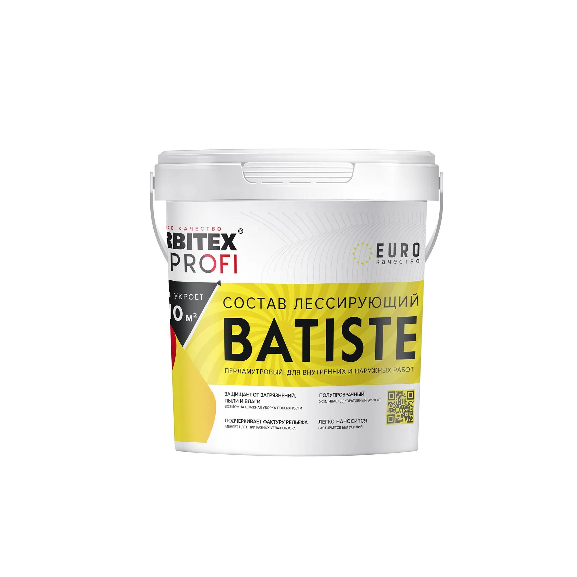 СОСТАВ ЛЕССИРУЮЩИЙ ПОЛУПРОЗРАЧНЫЙ "BATISTE" СЕРЕБРО 0,9 Л (6) "FARBITEX PROFI"