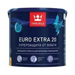 КРАСКА "EURO EXTRA-20" БАЗА С  2,7 Л (1) МОЮЩАЯСЯ ДЛЯ ВЛАЖНЫХ ПОМЕЩЕНИЙ "ТИККУРИЛА"