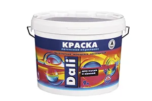 КРАСКА ЛАТЕКСНАЯ "DALI" ДЛЯ КУХНИ И ВАННОЙ  БАЗА С  5 Л (1) ВЛАГОСТОЙКАЯ БИОЗАЩИТНАЯ "РОГНЕДА"