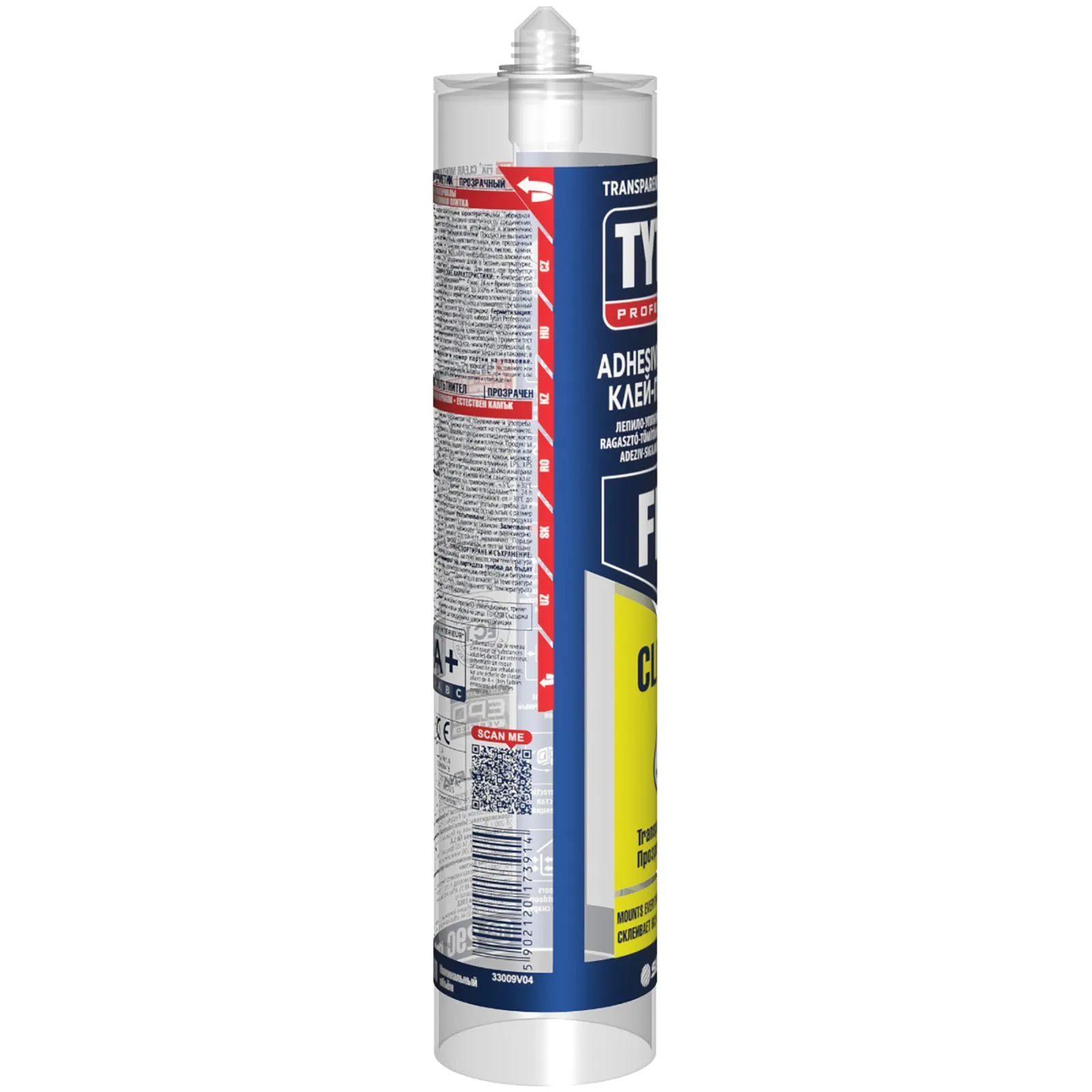 КЛЕЙ-ГЕРМЕТИК "FIX² CLEAR" ПРОЗРАЧНЫЙ 290 МЛ (12) "TYTAN PROFESSIONAL"