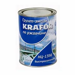 ЭМАЛЬ ПО РЖАВЧИНЕ НЦ-1356 КРАСНАЯ 0,7 КГ (14) "KRAFOR"