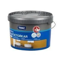 КРАСКА В/Д "ПРОФИ" ДЛЯ СТЕН И ПОТОЛКОВ ВЛАГОСТОЙКАЯ БАЗА А  9 Л (1) ТЕКС