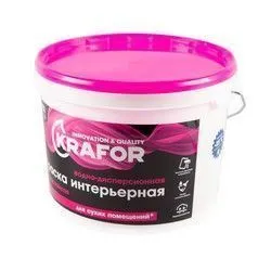 КРАСКА В/Д ИНТЕР. СУПЕРСТОЙКАЯ 14 КГ (1) "KRAFOR"   (РОЗОВ.)