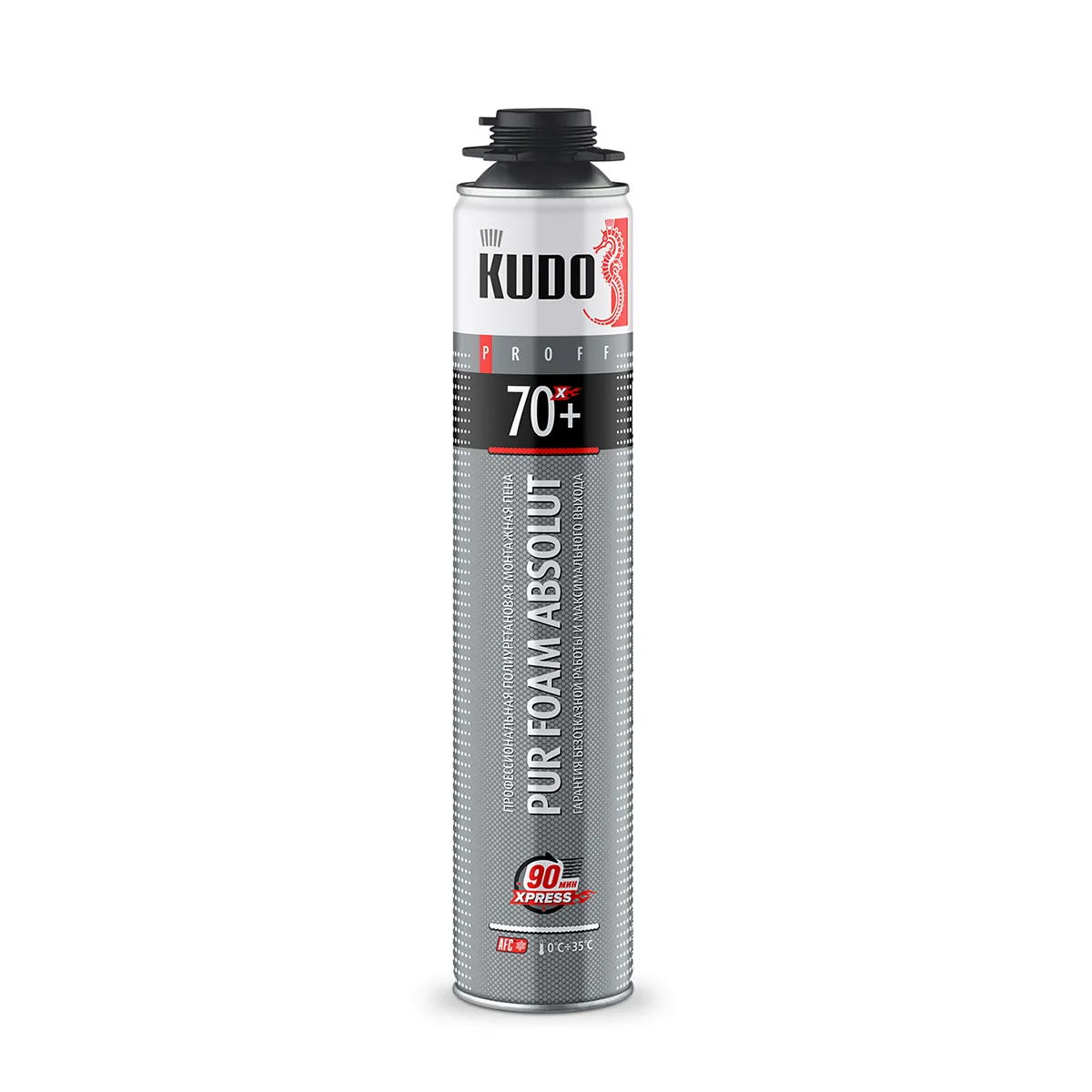 ПЕНА МОНТАЖНАЯ "KUDO PROFF ABSOLUT XPRESS 70+" ПРОФИ 1000 МЛ (1/12)