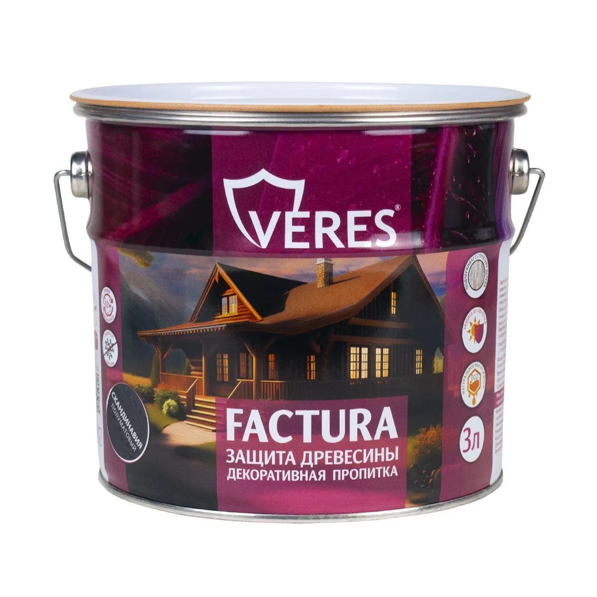 ПРОПИТКА ДЕКОРАТИВНАЯ "FACTURA" СКАНДИНАВИЯ 3 Л (1/4) "VERES"