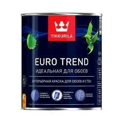 КРАСКА "EURO TREND"  0,9 Л (1/6)  ИНТЕРЬЕРНАЯ ДЛЯ ОБОЕВ И СТЕН "ТИККУРИЛА"