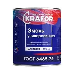 ЭМАЛЬ ПФ-115 БЕЛАЯ МАТОВАЯ 0,9 КГ (1/6) "KRAFOR"