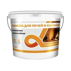 ОБМАЗКА ДЛЯ ПЕЧЕЙ И КАМИНОВ "ALFAVIT" БЕЛАЯ 3 КГ (1) СЕРИЯ АЛЬФА