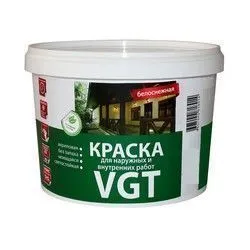 КРАСКА ВД-АК-1180 ДЛЯ НАРУЖ./ВНУТР. РАБОТ МОЮЩАЯСЯ  БЕЛОСНЕЖНАЯ  1,5 КГ (1/6) "ВГТ"