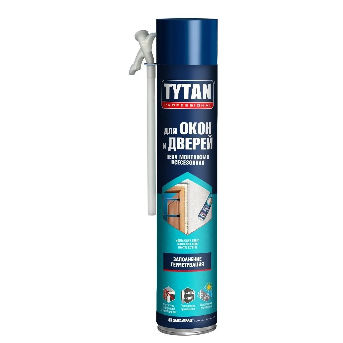 ПЕНА МОНТАЖНАЯ "TYTAN PROFESSIONAL" ДЛЯ ОКОН И ДВЕРЕЙ 750 МЛ ВСЕСЕЗОННАЯ (12/672) РОССИЯ