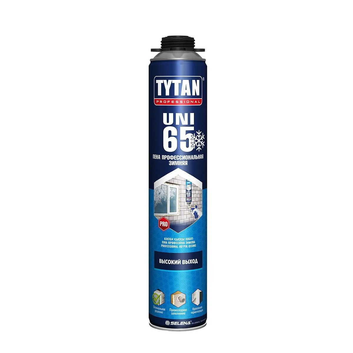 ПЕНА МОНТАЖНАЯ "TYTAN PROFESSIONAL 65 UNI" ПРОФИ 750 МЛ ЗИМНЯЯ (12/672) ТУРЦИЯ