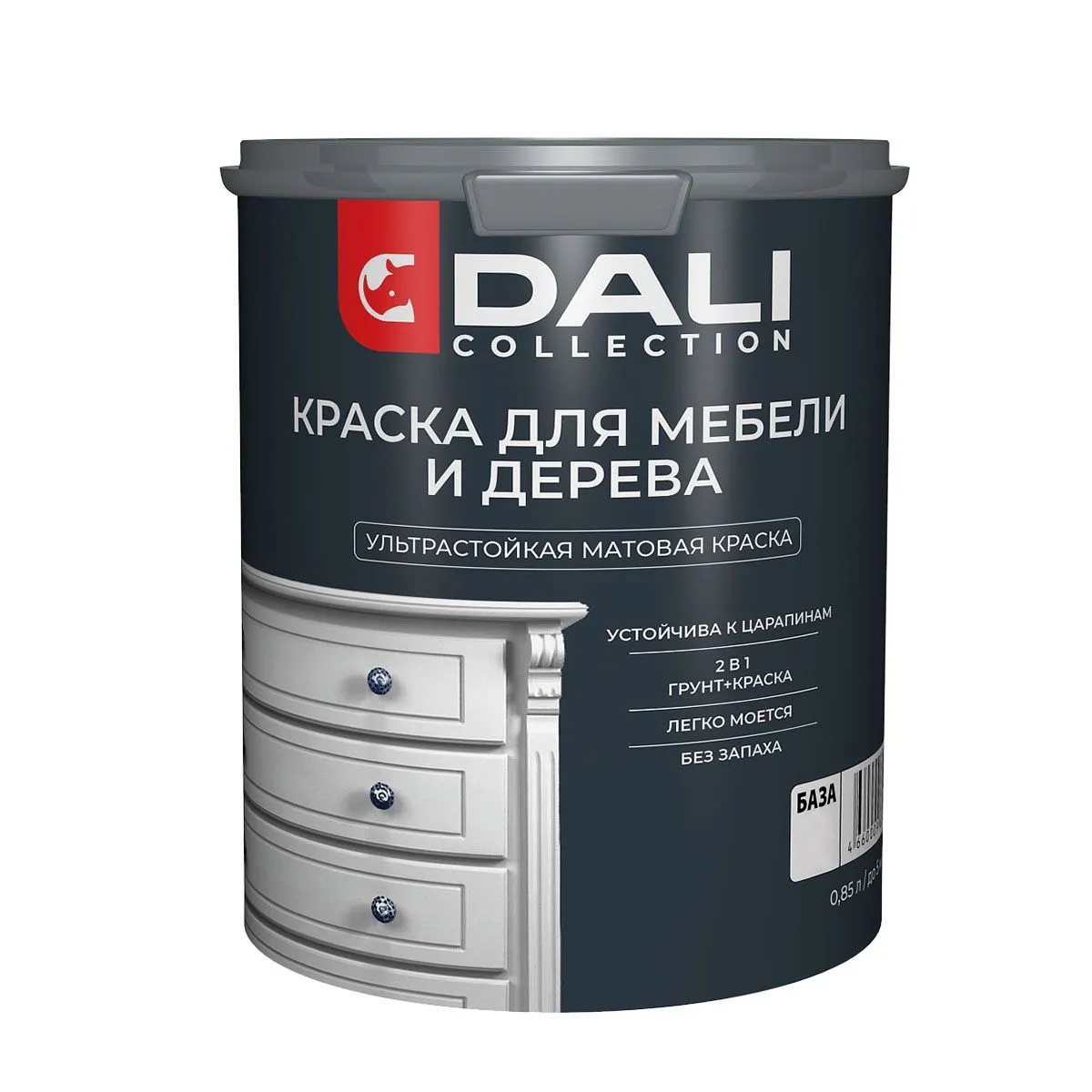 КРАСКА "DALI COLLECTION" ДЛЯ МЕБЕЛИ БАЗА С 0,85 Л (1/6) "РОГНЕДА"