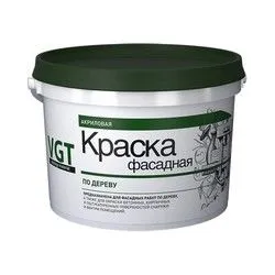 КРАСКА ВД-АК-1180 ФАСАДНАЯ ПО ДЕРЕВУ БЕЛАЯ  3 КГ (1/4) "ВГТ"