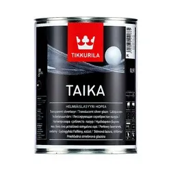 ТАЙКА HL ЛАЗУРЬ  0,9 Л (1/3) КРАСКА ДЕКОР. СЕРЕБРО "ТИККУРИЛА"