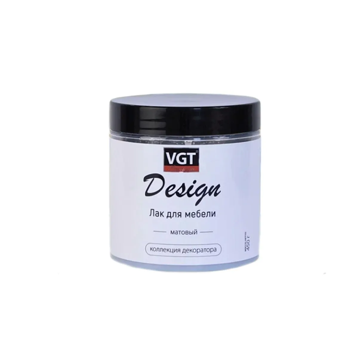ЛАК МЕБЕЛЬНЫЙ "DESIGN КОЛЛЕКЦИЯ ДЕКОРАТОРА" МАТОВЫЙ 0,45 КГ (6) "ВГТ"