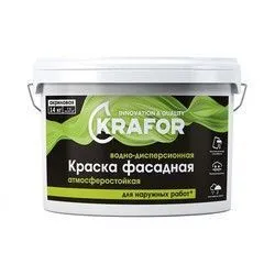 КРАСКА В/Д ФАСАДНАЯ  40 КГ (1) "KRAFOR" (САЛАТ.)