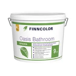 КРАСКА "OASIS BATHROOM" БАЗА С 9 Л (1) ДЛЯ ВЛАЖН. ПОМЕЩЕНИЙ "FINNCOLOR"