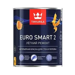 КРАСКА "EURO SMART-2"  0,9 Л (1/6)  ИНТЕРЬЕРНАЯ "ТИККУРИЛА"