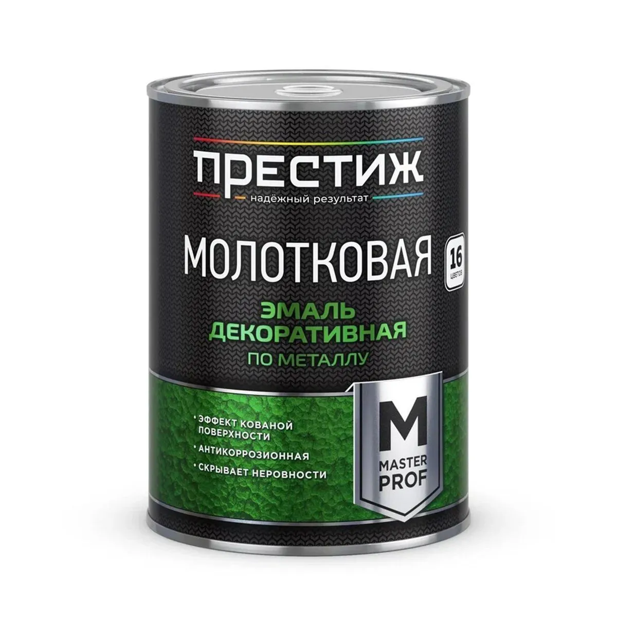 ЭМАЛЬ С МОЛОТКОВЫМ ЭФФЕКТОМ БЕЛАЯ 0,8 Л (1/6) "ПРЕСТИЖ"
